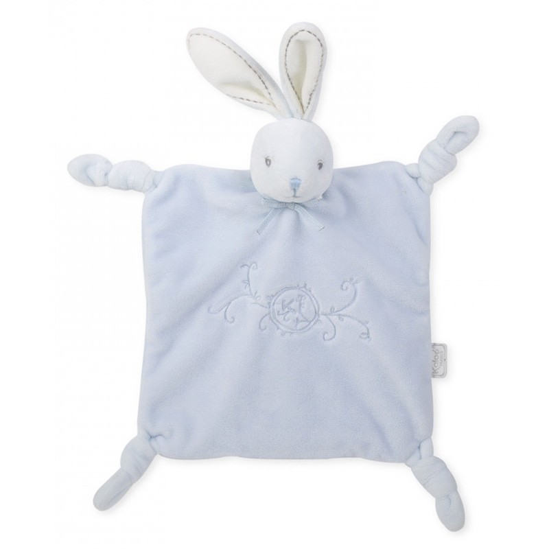 Doudou plat lapinou bleu