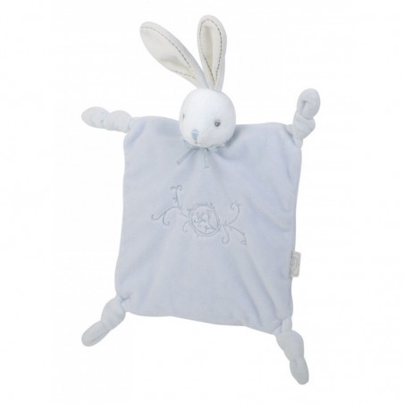 Doudou plat lapinou bleu