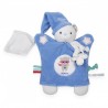 Doudou attache sucette marionnette Ourson bleu Doudou attache sucette marionnette Ourson bleu