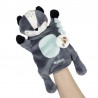 Peluche marionnette Malo le blaireau Peluche marionnette Malo le blaireau