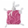 Doudou attache sucette plat Lapinou framboise Doudou attache sucette plat Lapinou framboise