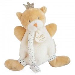 Doudou attache sucette ours petit roi