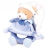 Doudou hochet Petit chou l'ours bleu Doudou hochet Petit chou l'ours bleu