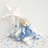 Doudou plat Petit chou l'ours bleu Doudou plat Petit chou l'ours bleu