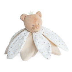 Doudou plat pétales Ours crème