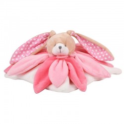 Doudou plat Lapin rose