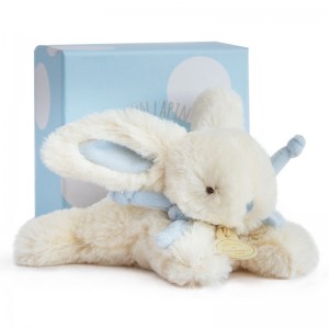 Doudou petit Lapin Bonbon bleu