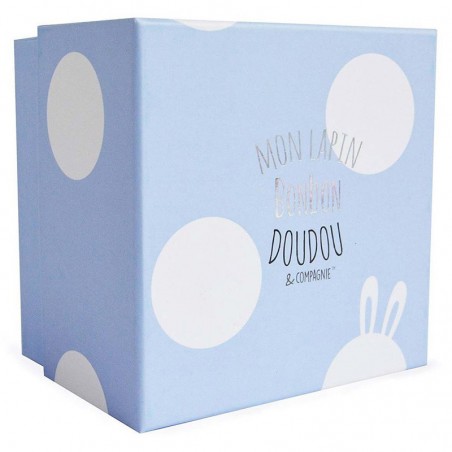 Doudou petit Lapin Bonbon bleu