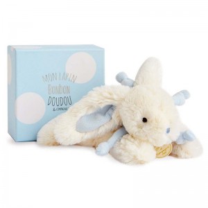 Doudou Lapin Bonbon bleu