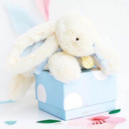 Doudou Lapin Bonbon bleu