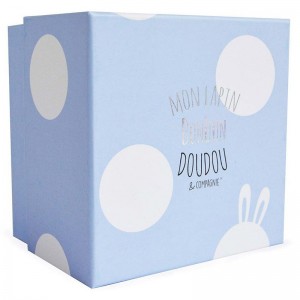 Doudou Lapin Bonbon bleu