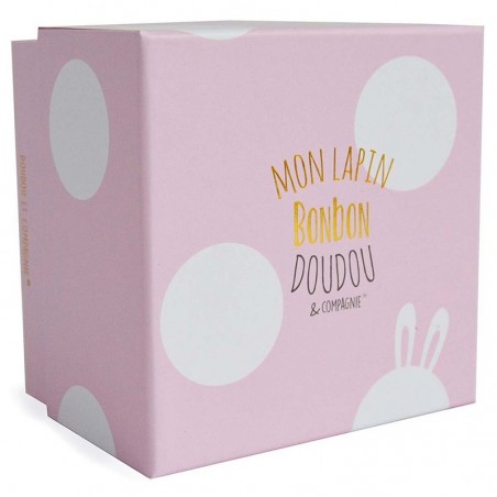 Doudou petit Lapin Bonbon rose