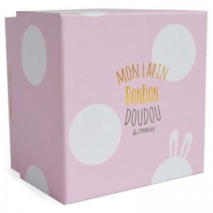 Doudou Lapin Bonbon rose