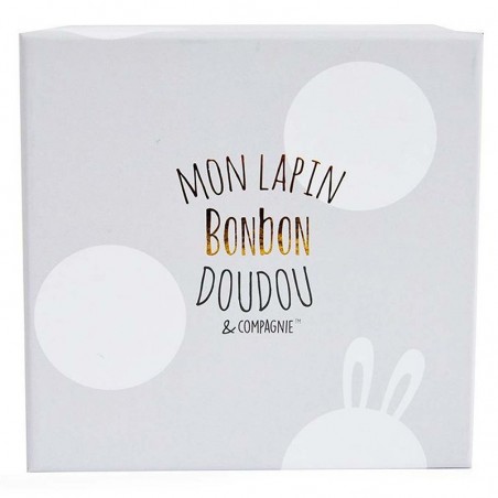 Doudou Lapin Bonbon taupe