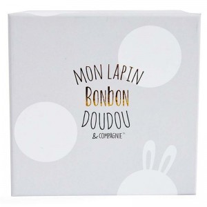 Doudou Lapin Bonbon taupe