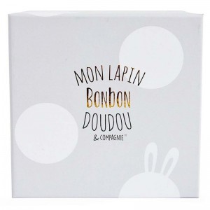 Doudou petit Lapin Bonbon taupe