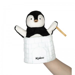 Peluche marionnette Cache-cache Gabin le pingouin