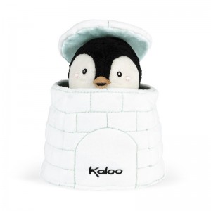 Peluche marionnette Cache-cache Gabin le pingouin