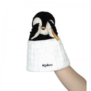 Peluche marionnette Cache-cache Gabin le pingouin